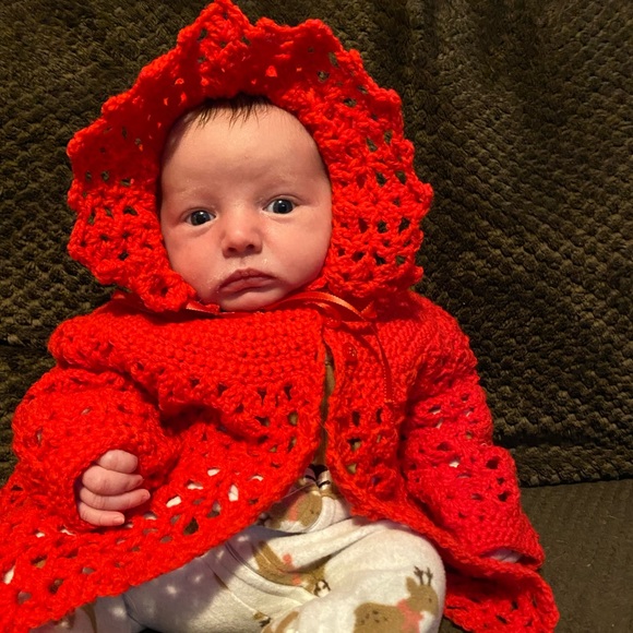 Handmade Red Sweater Set - Picture 4 of 16